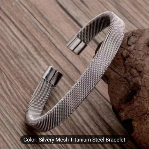 Elegant Mesh Style Stainless Steel Bracelet – Women