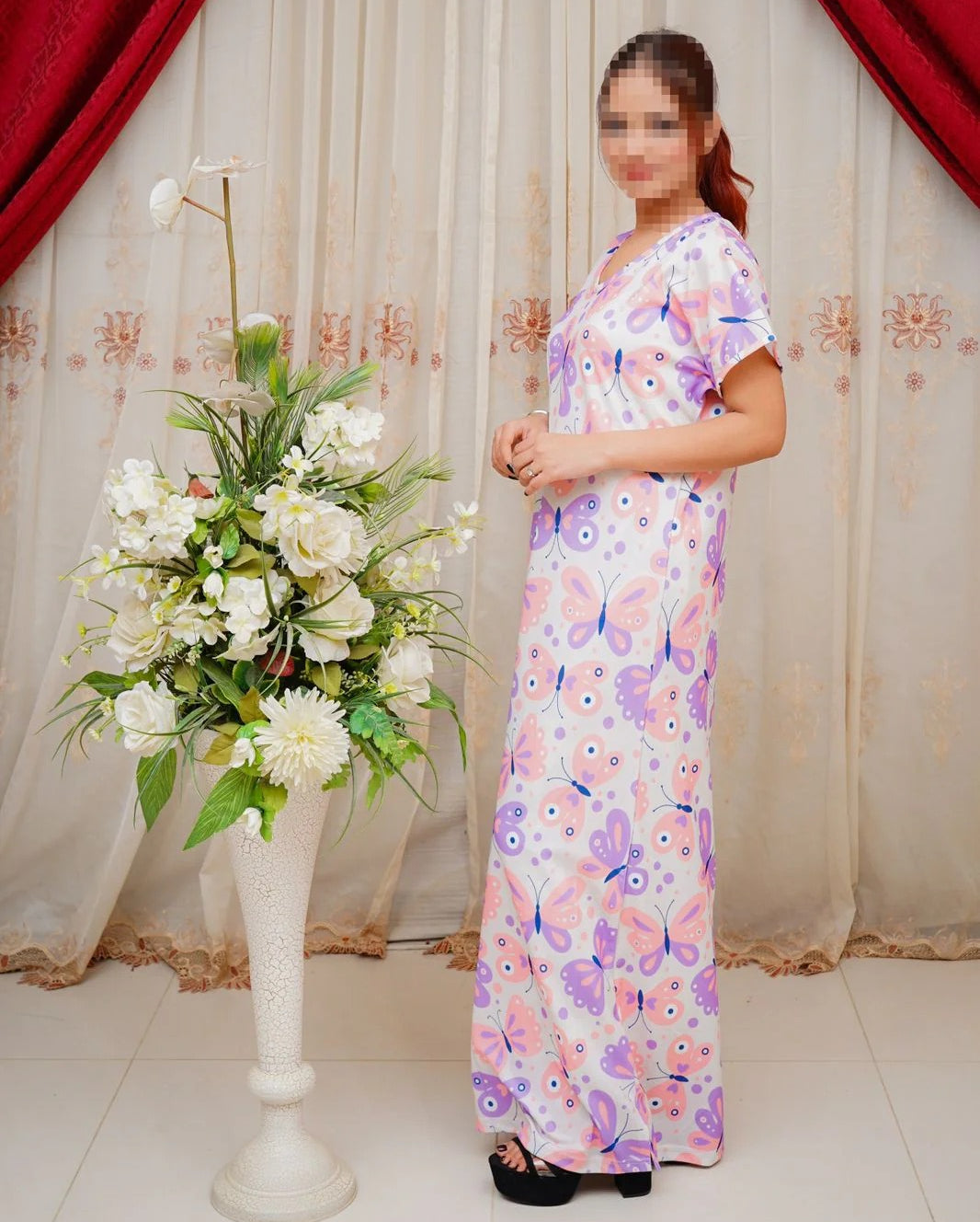 Bliss Beam 3 Piece Printed Jersey Interlock Nightwear Set for Women (Free Size)