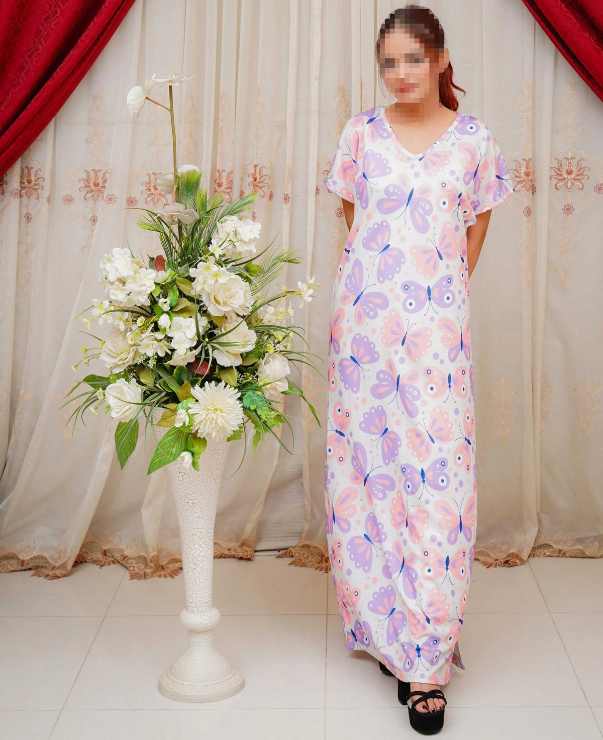 Bliss Beam 3 Piece Printed Jersey Interlock Nightwear Set for Women (Free Size)
