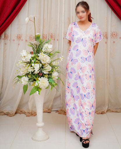Bliss Beam 3 Piece Printed Jersey Interlock Nightwear Set for Women (Free Size)