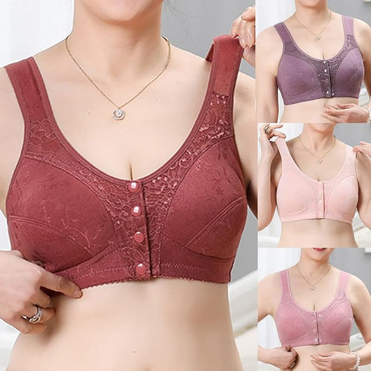 Light Padded Women Bra Mother Underwear Front Button Bra Seamless Vest Bra breathable bra