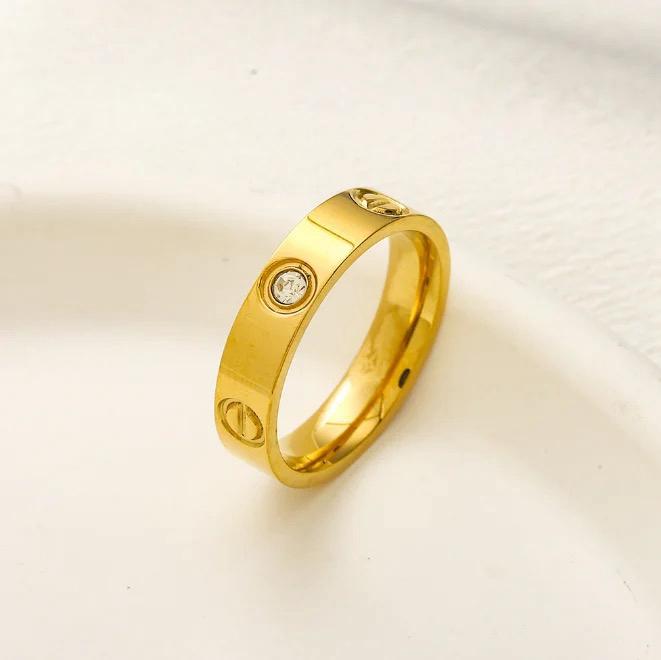 Elegant Golden Ring – Stainless Steel Women