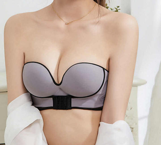 Tube Tops Push up Strapless Front Buckle Lift Bra for women