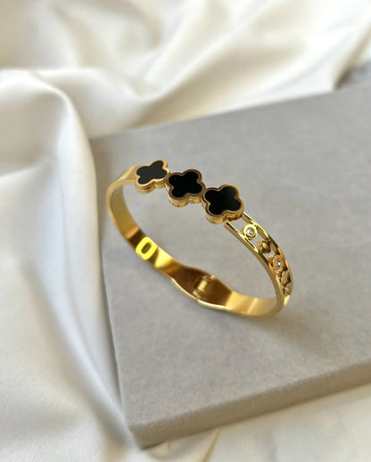 Bracelet Bangle for girls clover design Stainless Steel