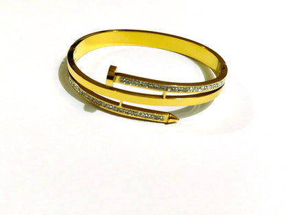 Openable Nail  Bangle Bracelet– Bracelet for girls | Premium Stainless Steel