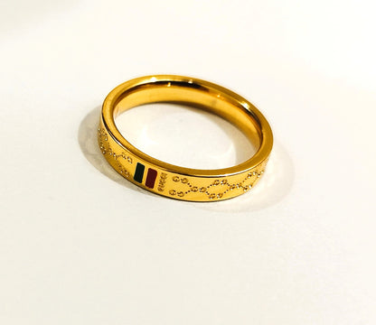 Elegant Golden Ring  02a– Stainless Steel Women