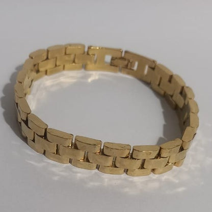 Golden Stainless Steel Stylish and Elegant Chain Bracelet Watch chain style