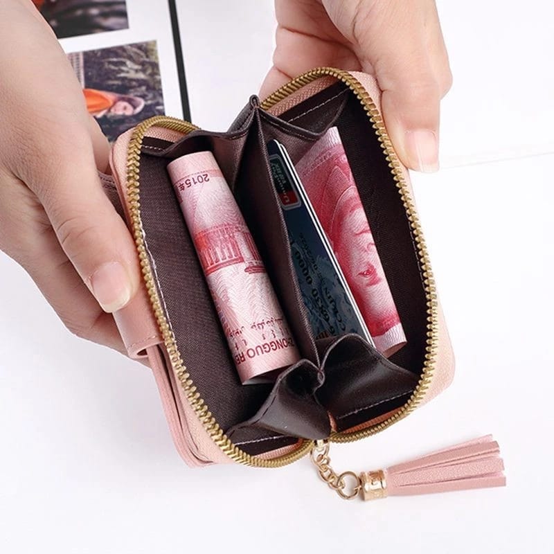 Foldable PU Wallet – Compact 3-Fold for Girls