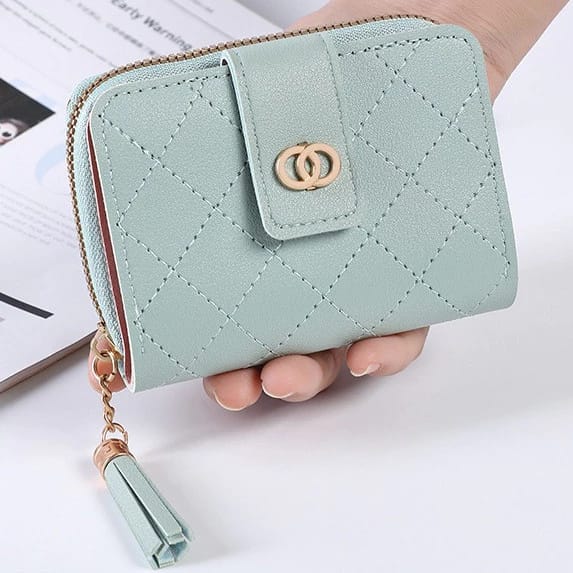 Foldable PU Wallet – Compact 3-Fold for Girls