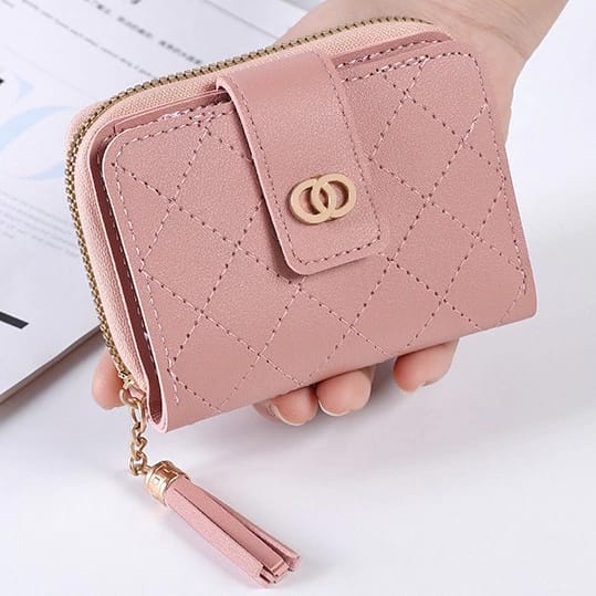 Foldable PU Wallet – Compact 3-Fold for Girls