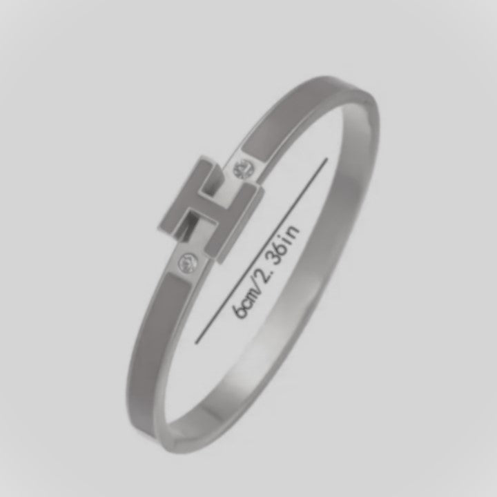Elegant H Bracelet – Stainless Steel, Slim & Stylish