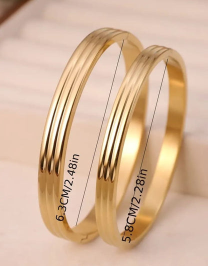 Elegant Golden Stainless Steel Bracelet – Slim Style