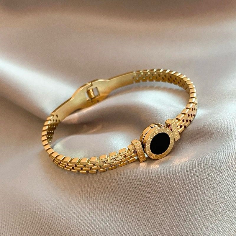 Elegant Roman Love Stainless Steel Bracelet – Women