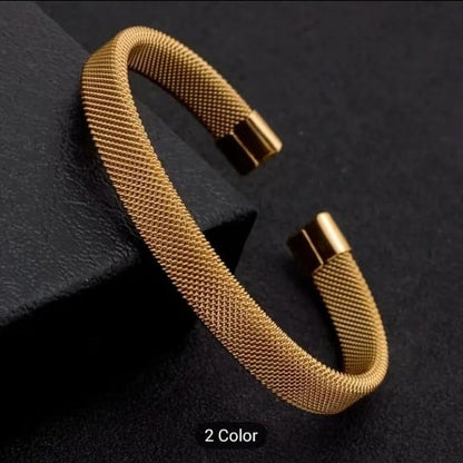 Elegant Mesh Style Stainless Steel Bracelet – Women