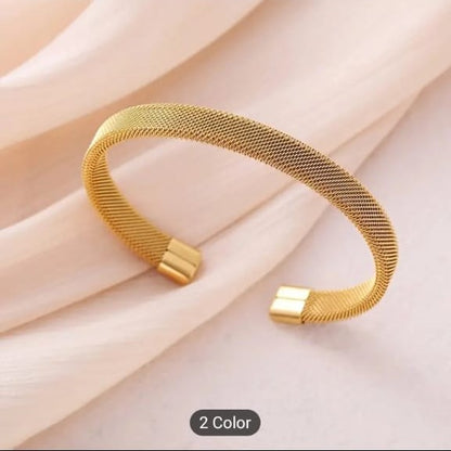 Elegant Mesh Style Stainless Steel Bracelet – Women