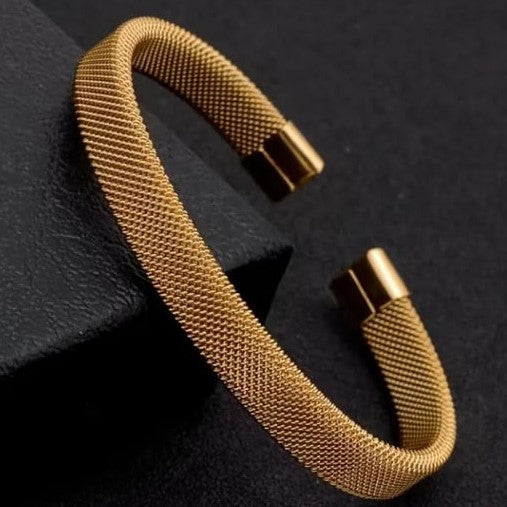 Elegant Mesh Style Stainless Steel Bracelet – Women