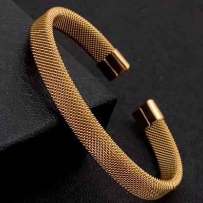 Elegant Mesh Style Stainless Steel Bracelet – Women