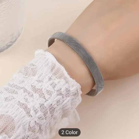 Elegant Mesh Style Stainless Steel Bracelet – Women