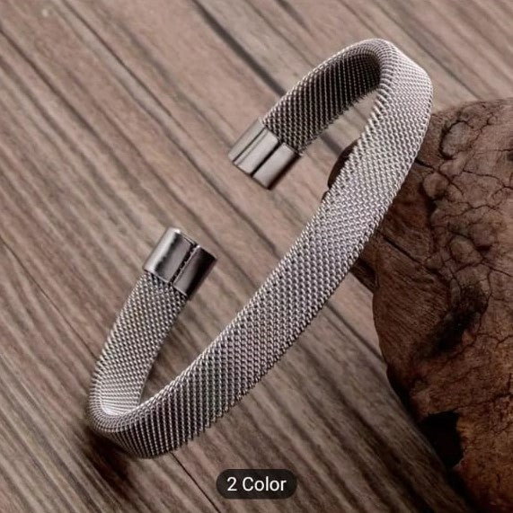 Elegant Mesh Style Stainless Steel Bracelet – Women