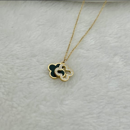 Premium Clover Locket – Stainless Steel Pendant 01