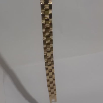 Golden Stainless Steel Stylish and Elegant Chain Bracelet Watch chain style