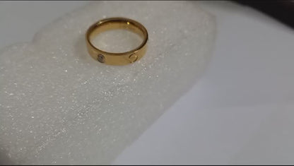 Elegant Golden Ring – Stainless Steel Women