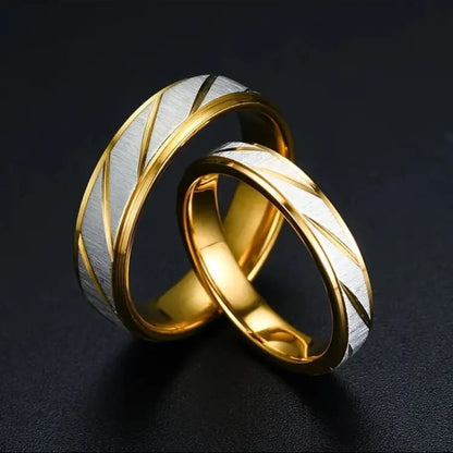 Elegant Stainless Steel Ring Pair – Women’s Fashion