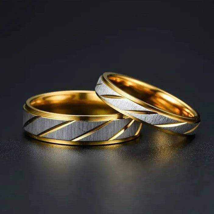 Elegant Stainless Steel Ring Pair – Women’s Fashion