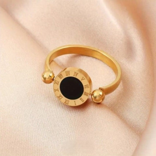 Elegant Roman Ring 03 – Minimalist Stainless Steel