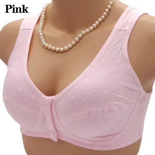 Women Bra Printed Mother Underwear Front Button Bra Printed Seamless Vest Bra breathable bra