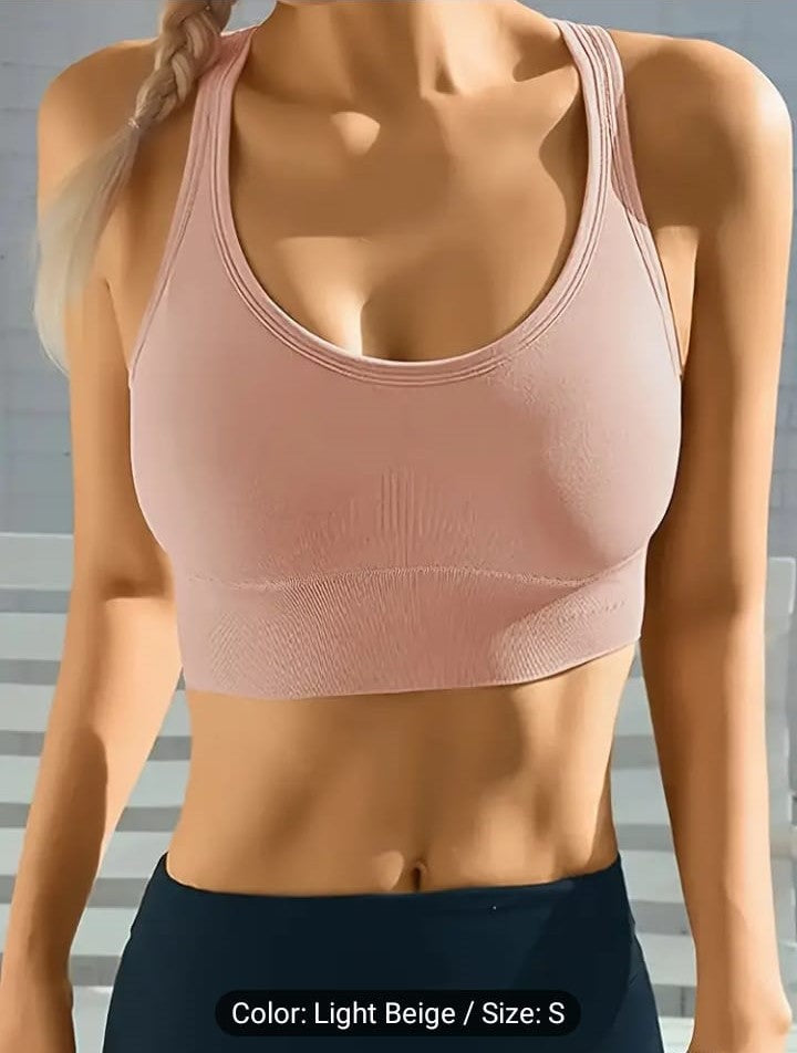 Seamless Wireless Sports Bra – Comfort & Support